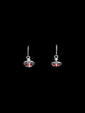 Vivienne W. Mini Orb Drop Earrings – Red