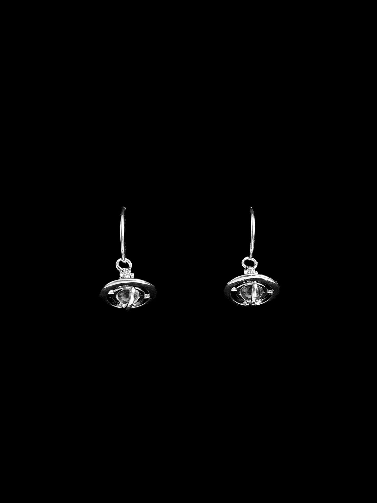 Vivienne W. Mini Orb Drop Earrings – Silver Lilac