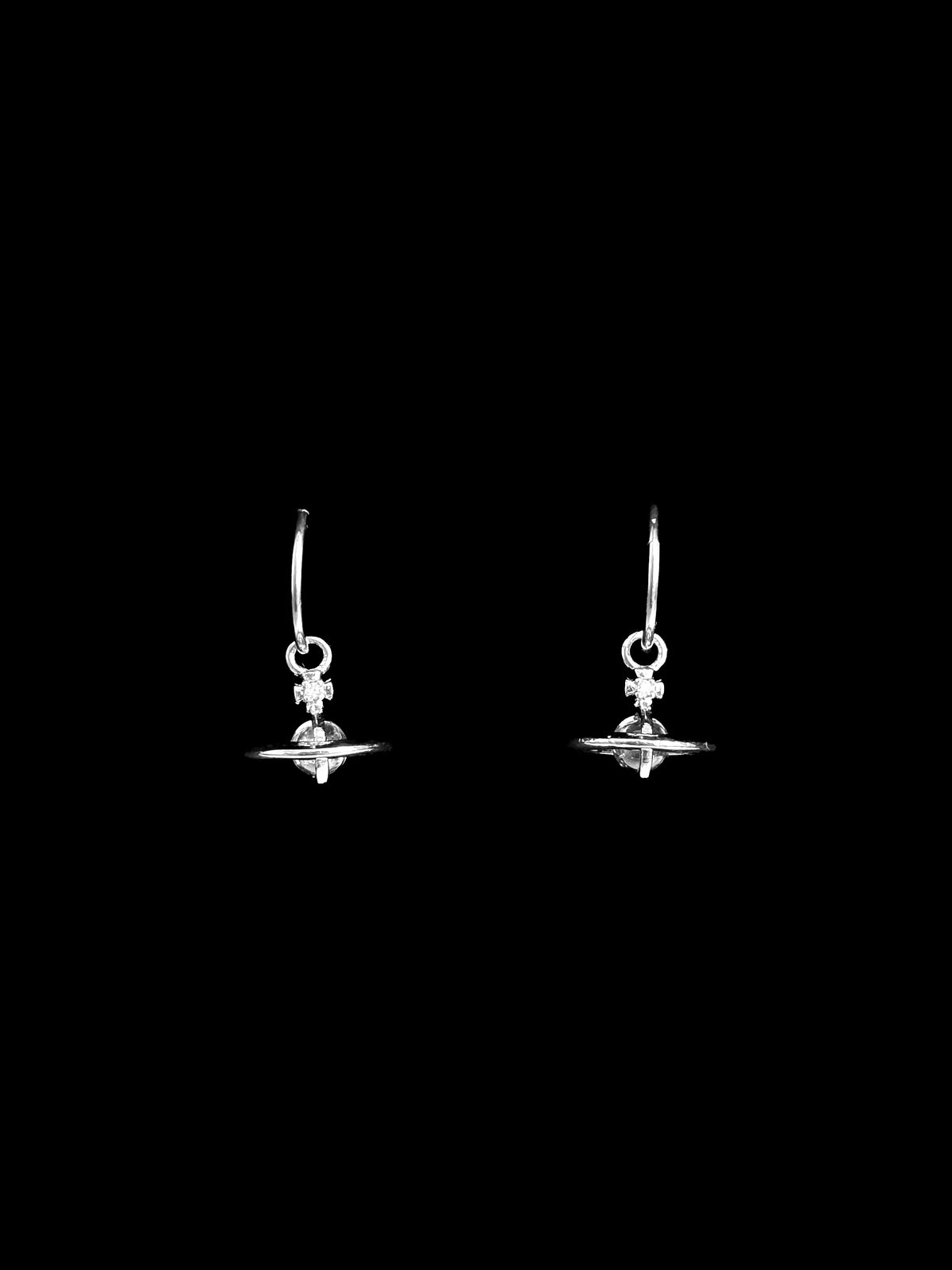 Vivienne W. Mini Orb Drop Earrings – Silver Lilac