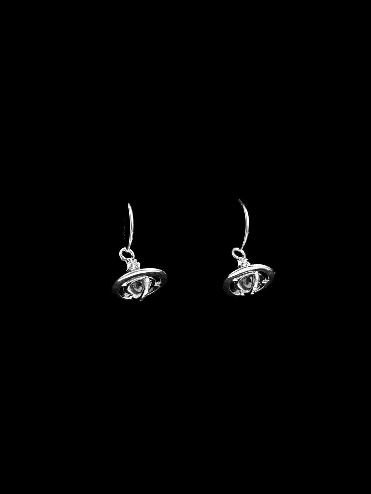 Vivienne W. Mini Orb Drop Earrings – Silver Lilac