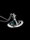 Vivienne W. Blue Orb Necklace