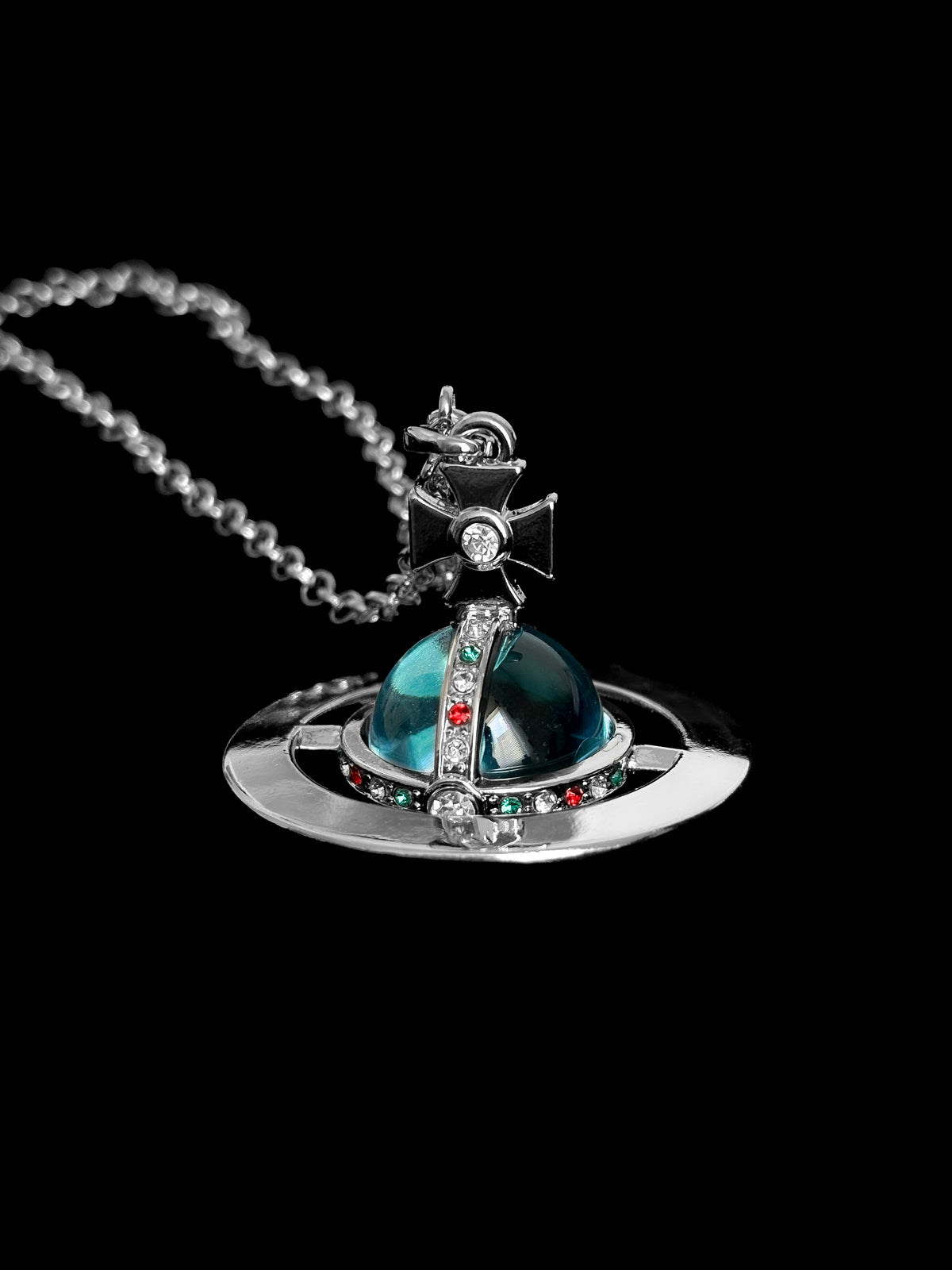 Vivienne W. Blue Orb Necklace