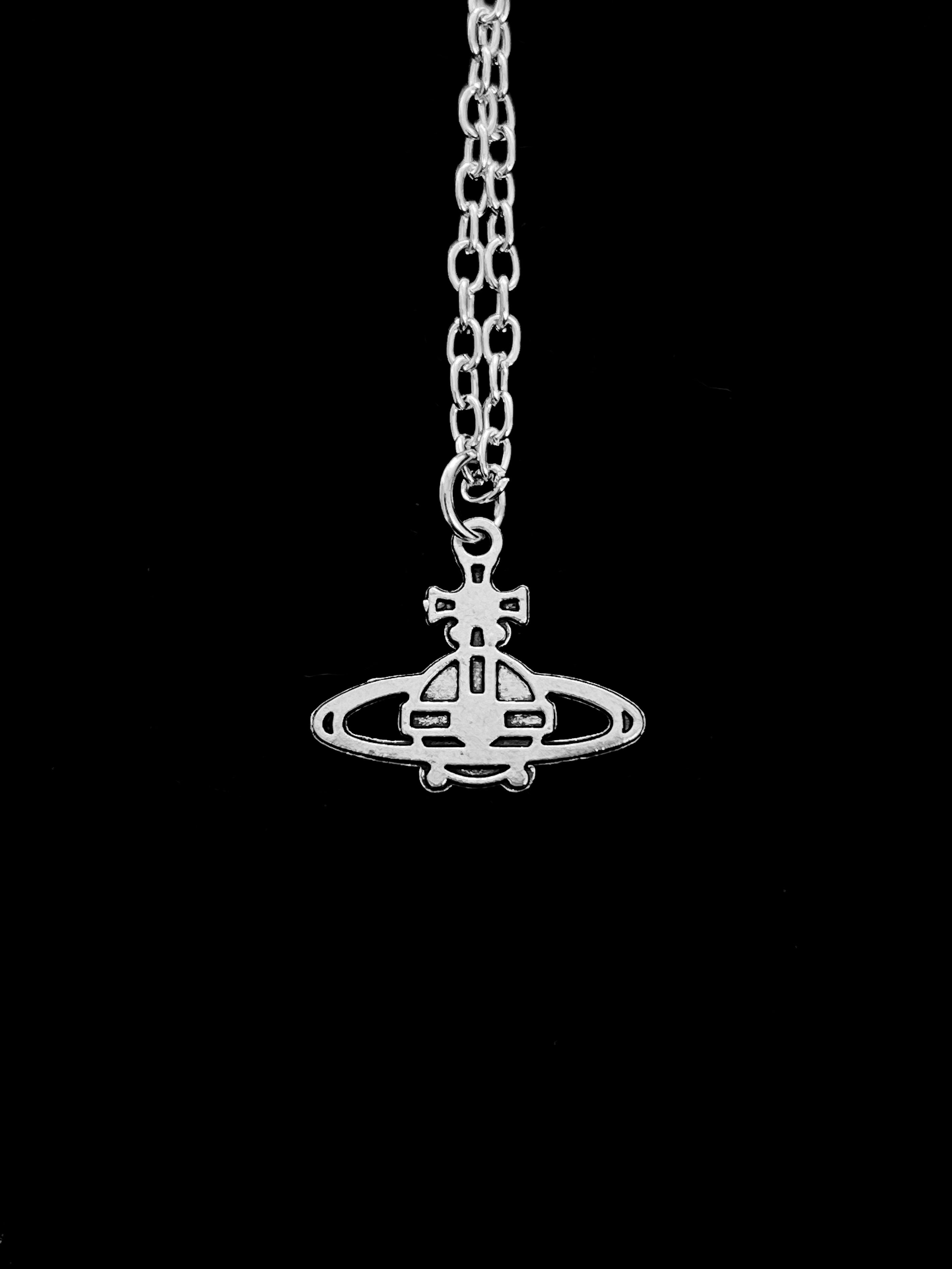 Mini Silver Orb Pendant Chain Necklace